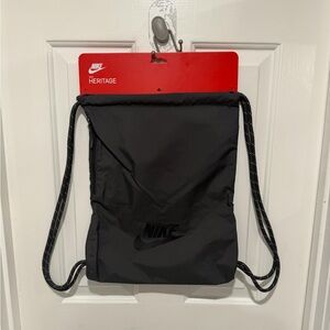 Nike Heritage Black Drawstring Backpack Dark grey